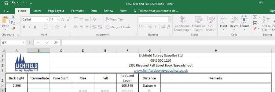 Methods For Booking A Levelling Run The Rise And Fall Method Lssltd Net