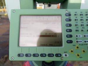 Leica TCRP 1205 Screen during resection total station