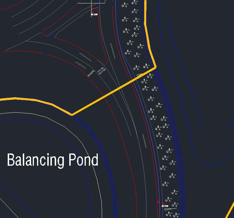 Site Control Points shown on an Auto CAD drawing