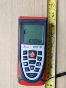 Laser tape measure check
