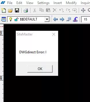 DWG direct error